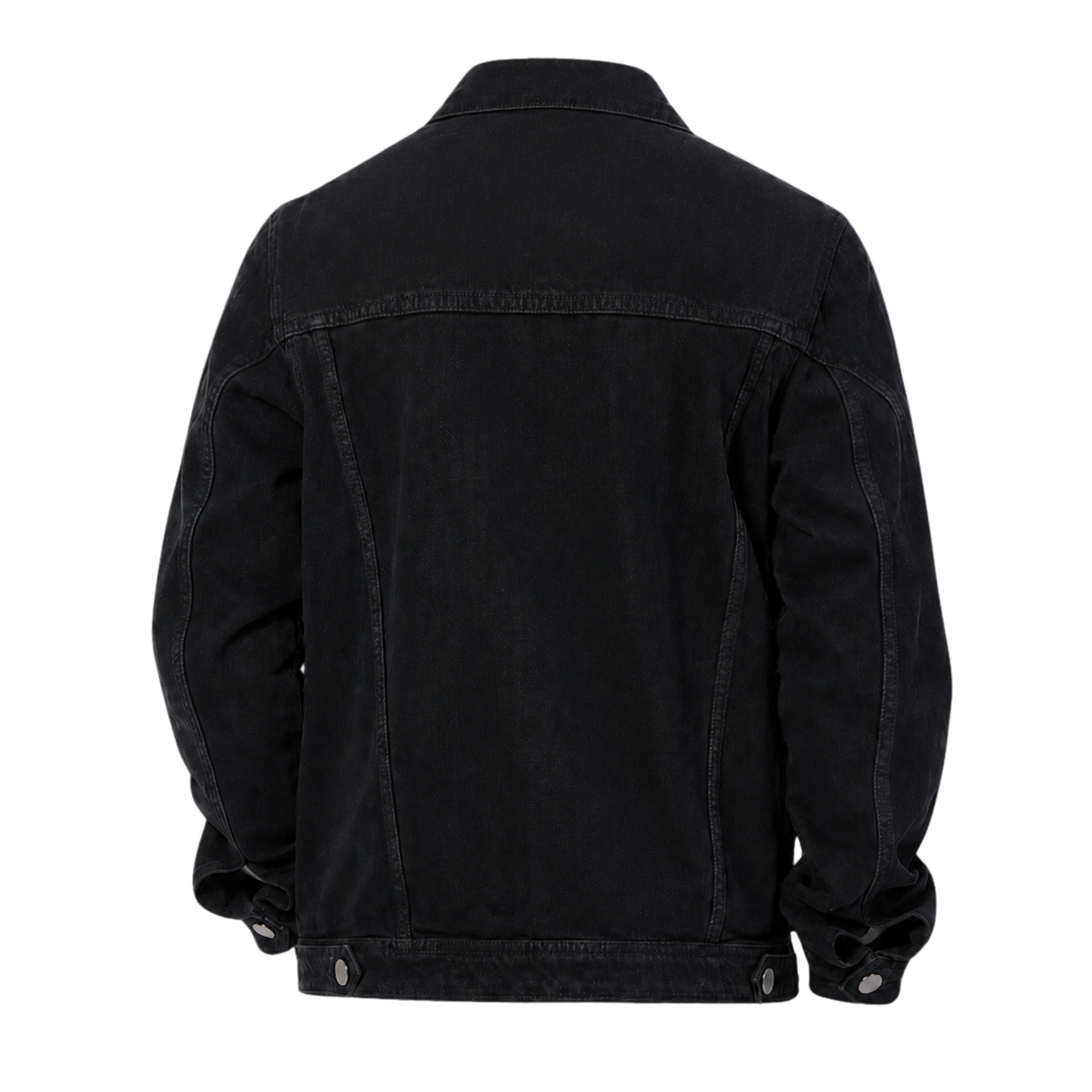 Black denim jacket customisation preview